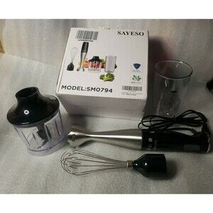 SAYESO Hand Blender 4-in-1 NEW open box